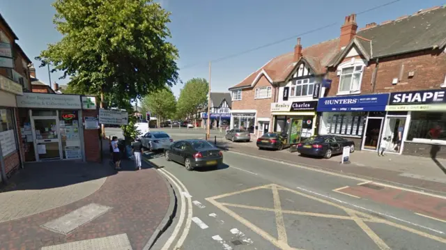 The view onto Rookery Road from Greenhill Road