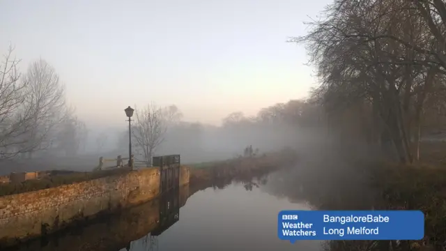 Long Melford in the mist