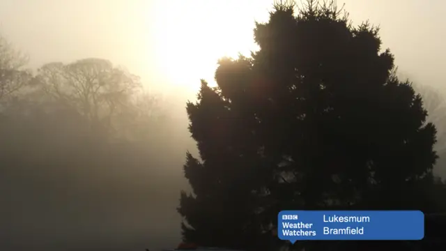 Bramfield in the mist