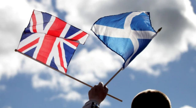 UK and Scottish flags