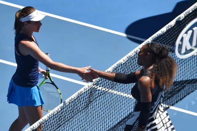 Johanna Konta and Serena Williams