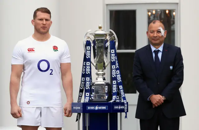 Dylan Hartley and Eddie Jones