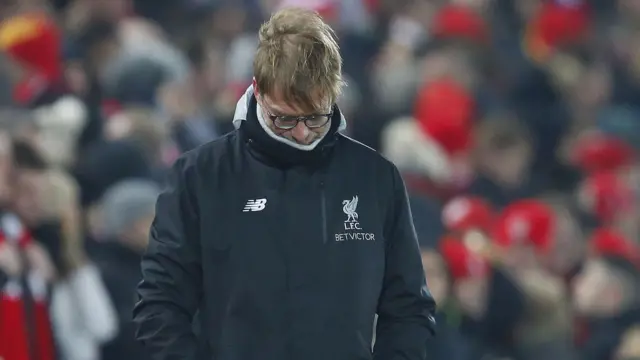 Klopp looks dejected