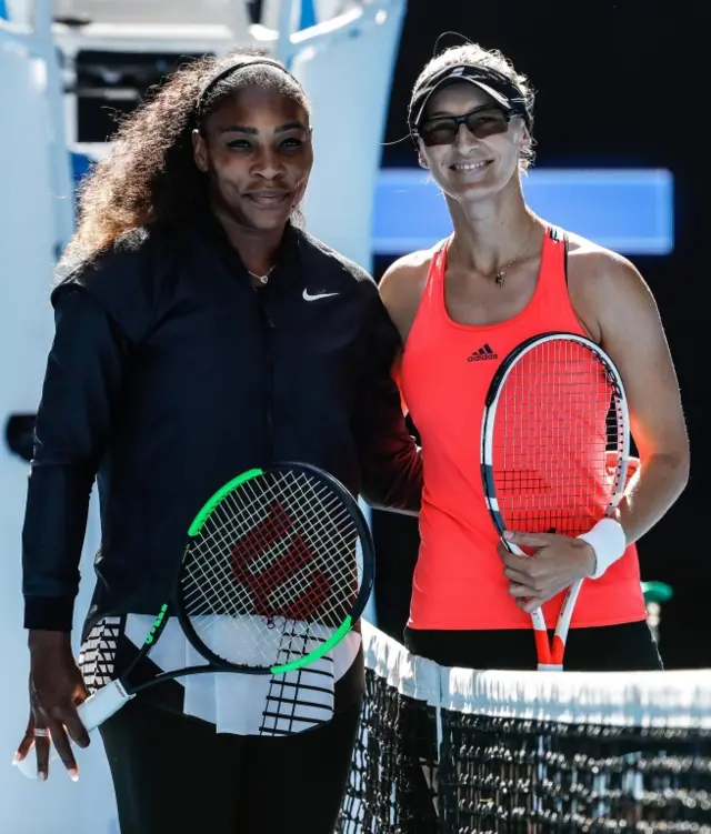 Serena Williams and Mirjana Lucic-Baroni