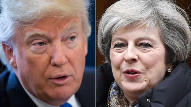 Donald Trump and Theresa May