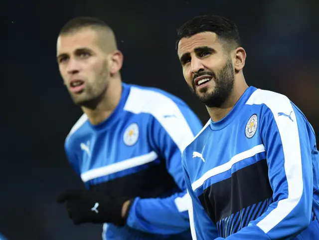 Riyad Mahrez and Islam Slimani