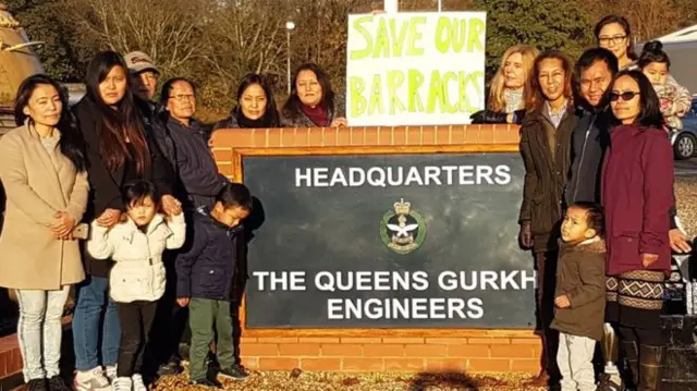 Campaigners at Maidstone barracks