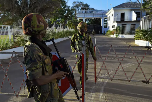 Senegalese troops in The Gambia