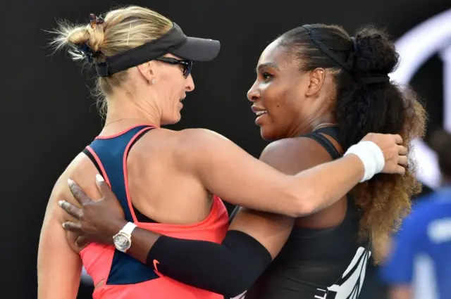 Mirjana Lucic-Baroni and Serena WIlliams