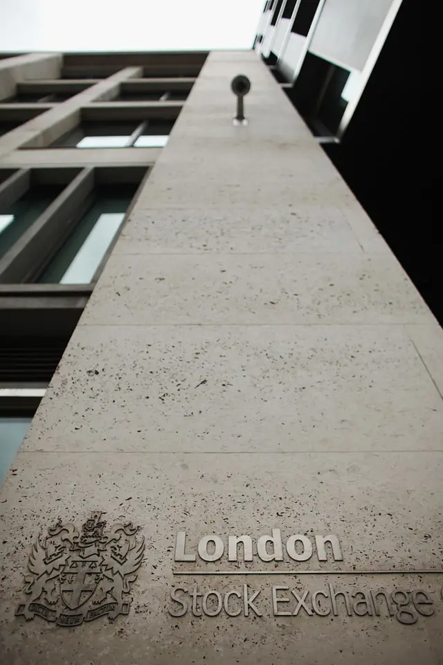 London Stock Exchange sign on exterior of building