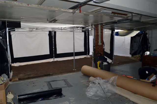 The garage of Helen Bailey's home