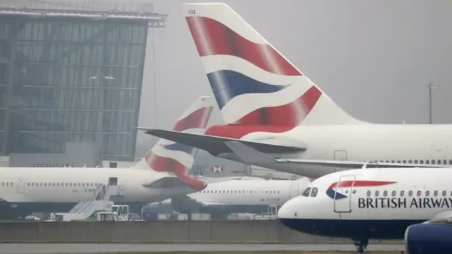 BA planes on ground