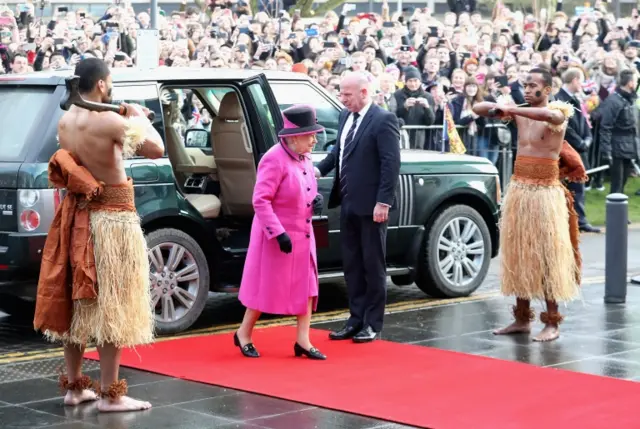 Queen arrives at UEA