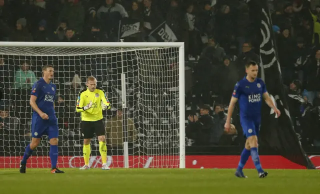 Leicester players dejected