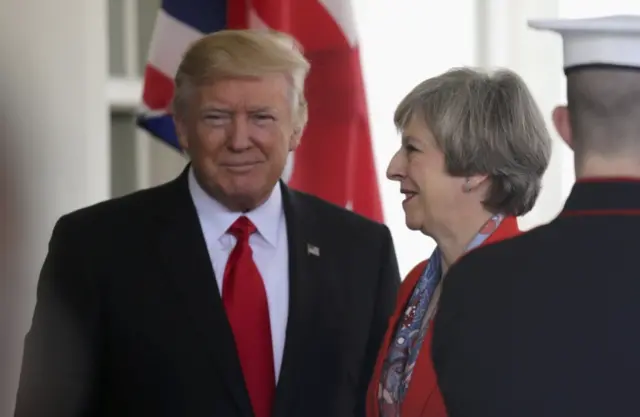 Donald Trump meets Theresa May