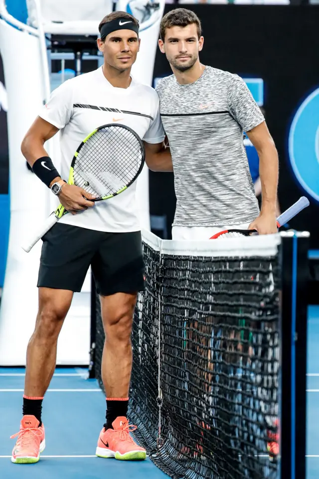 Grigor Dimitrov and Rafael Nadal