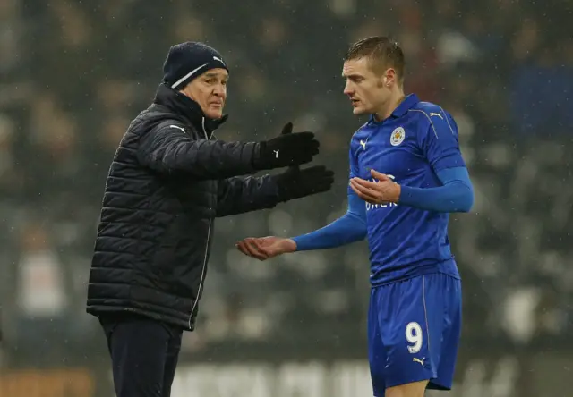 Claudio Ranieri and Jamie Vardy