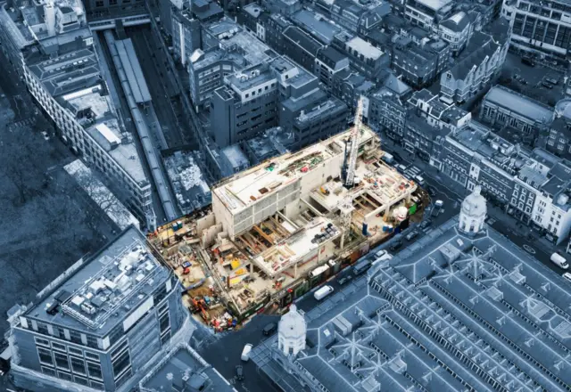 Aerial view of Farringdon ticket hall