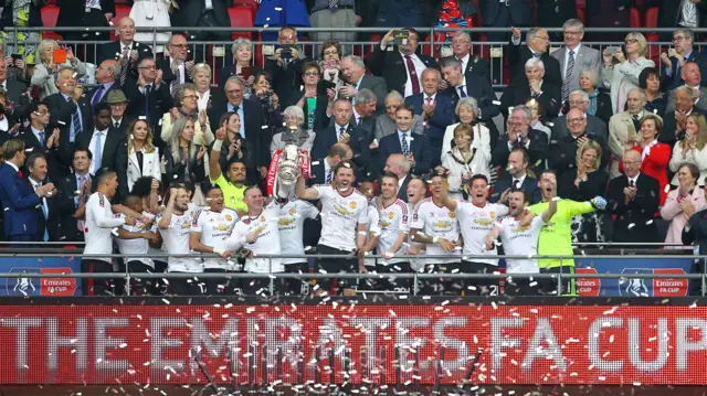 Manchester United lift the FA Cup