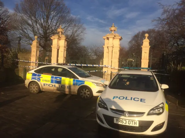 Police cordon at Weston Park