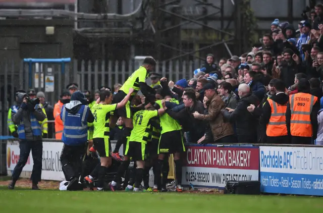 Huddersfield celebrate