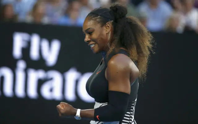 Serena celebrates