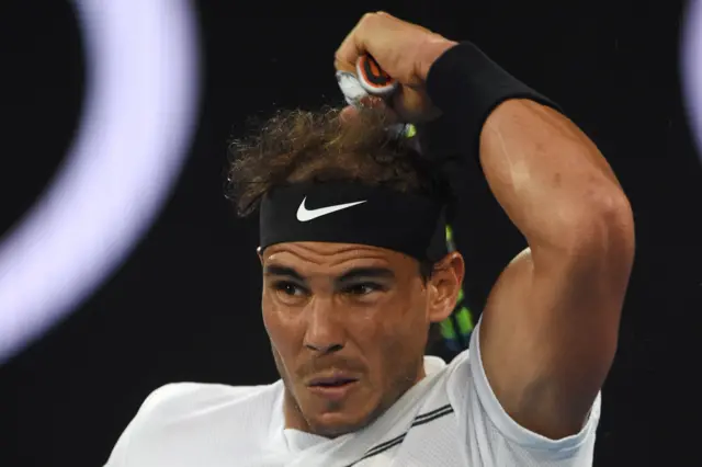 Nadal reacts