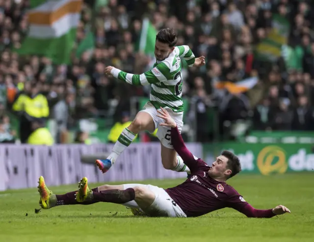 John Souttar slides in on Patrick Roberts