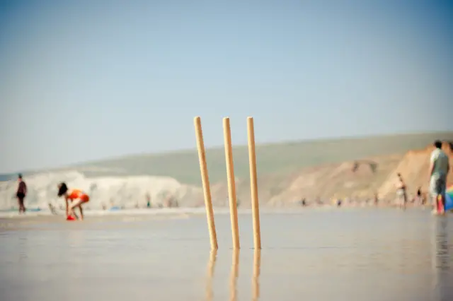 Wickets on the beach