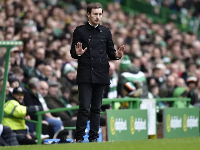 Hearts head coach Ian Cathro at Celtic Park