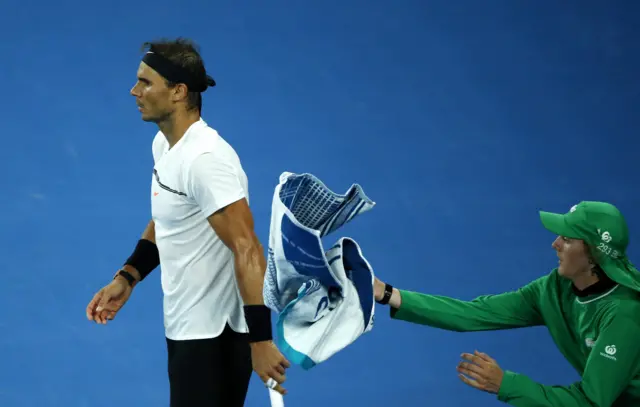 Nadal with towel