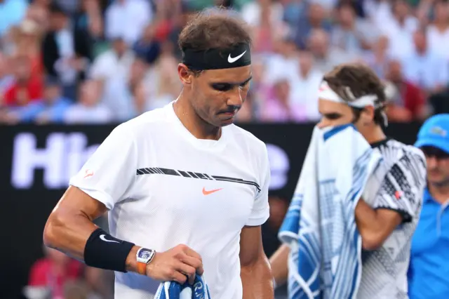 Nadal during break