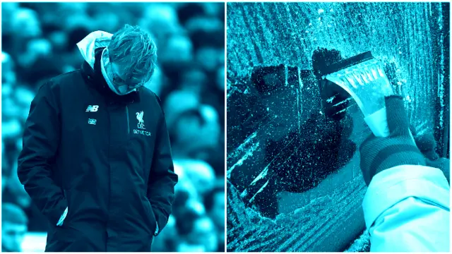 Jurgen Klopp and an iced window