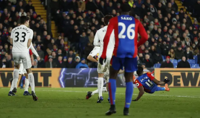 Wilfried Zaha scores