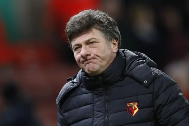 Watford manager Walter Mazzarri looks dejected