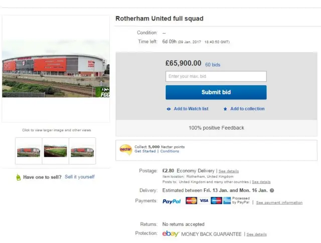 Rotherham United for sale