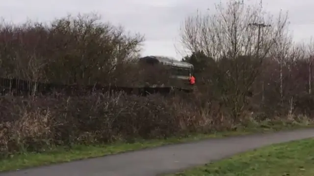 Train involved in crash