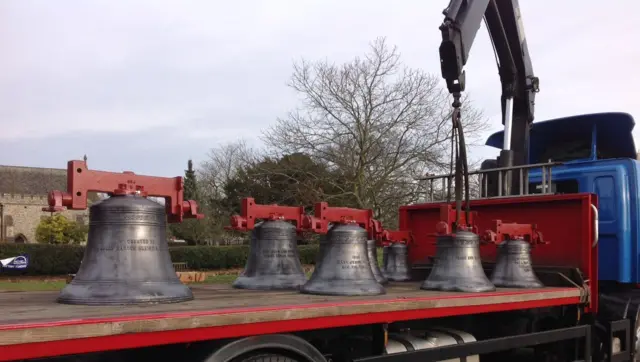 Bells on lorry