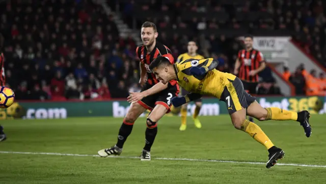 Alexis Sanchez scores