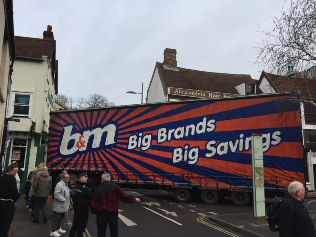 Stuck lorry