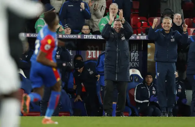 Wilfried Zaha celebrates