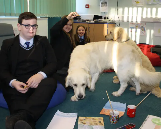 Orland and Boris with pupils