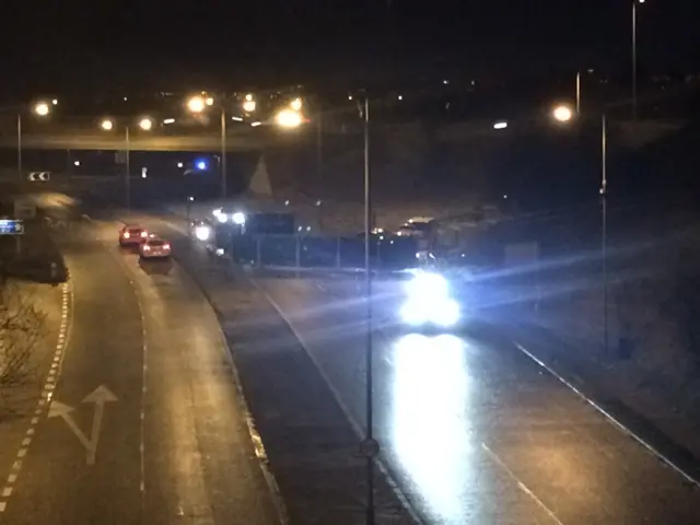 Scene of M62 police shooting