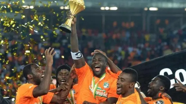 Ivory Coast with the trophy in 2015