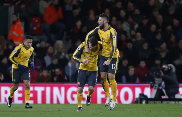 Lucas Perez celebrates