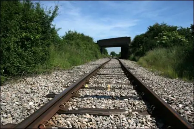 Rail line outside Long Marston