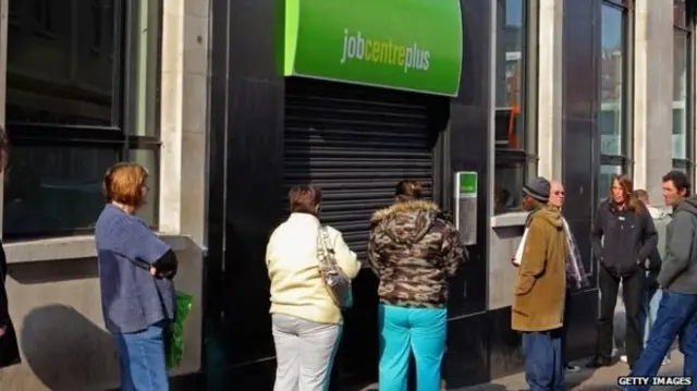 Queue outside a job centre