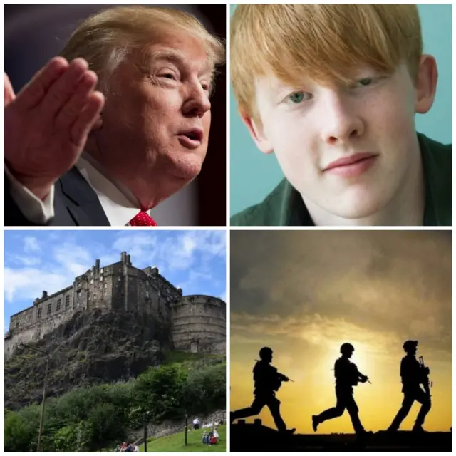 Donald Trump, Bailey Gwynne, Edinburgh Castle, Soldiers