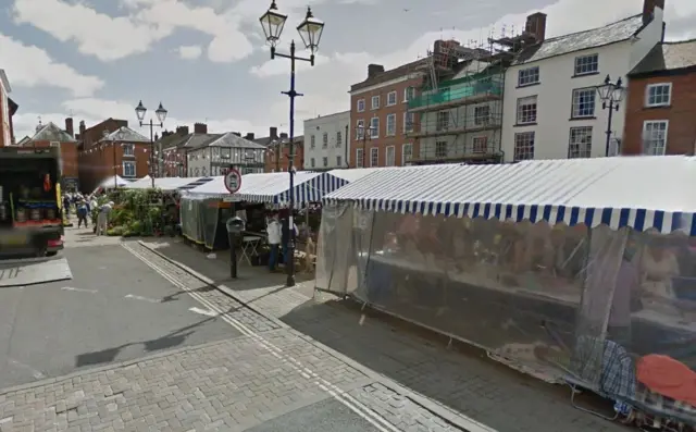 Ludlow market stalls