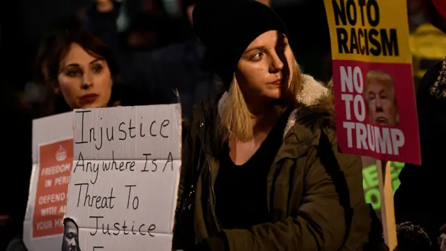 Demonstrators in London